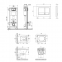 Набор Qtap инсталляция 4 в 1 с панелью смыва Nest (QT0133M425 + QT0111M06029SAT) + унитаз с сиденьем Gemini QT25332614EW