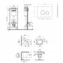 Набор Qtap инсталляция 4 в 1 с панелью смыва Nest (QT0133M425 + QT0111V1107GB) + унитаз с сиденьем Virgo QT1833051ERMB