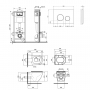Набор Qtap инсталляция 4 в 1 с панелью смыва Nest (QT0133M425 + QT0111M11V1146MB) + унитаз с сиденьем Robin QT13332141ERMB