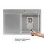 Набор 3 в 1 Qtap кухонная мойка DK6845R 3.0/1.2 мм Satin + сушилка + дозатор для моющего средства