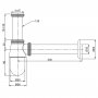 Сифон для умывальника и биде Volle 90-00-181