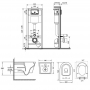Набор Qtap инсталляция Nest QTNESTM425M11SAT + унитаз с сиденьем Jay QT07335176W