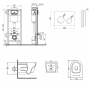 Набор Qtap инсталляция 4 в 1 с панелью смыва Nest (QT0133M425 + QT0111M11V1114W) + унитаз с сиденьем Swan QT16335178W