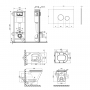 Набор Qtap инсталляция 4 в 1 с панелью смыва Nest (QT0133M425 + QT0111V1164GW) + унитаз с сиденьем Scorpio QT1433053ERW