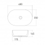 Умывальник Volle Amadeus M 50x38 13-01-06