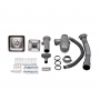 Набор 3 в 1 Qtap кухонная мойка DK6845L 3.0/1.2 мм Satin + сушилка + дозатор для моющего средства