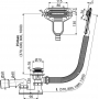 Сифон для ванны AlcaPlast A516CKM