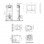 Набор Qtap инсталляция 4 в 1 с панелью смыва Nest (QT0133M425 + QT0111M06029SAT) + унитаз с сиденьем Leo QT11331002ERW