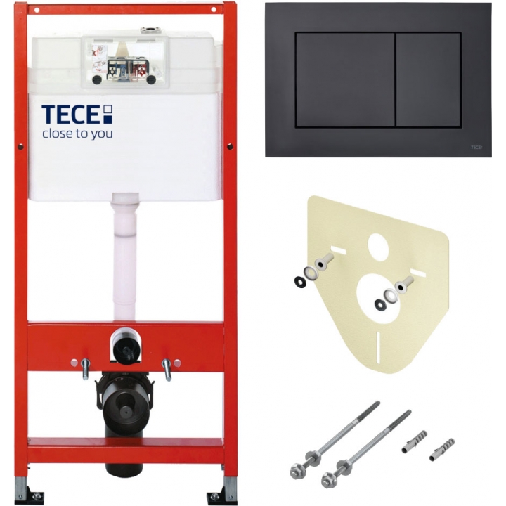 Инсталляция для унитаза Tece 9400414 base kit + клавиша черная