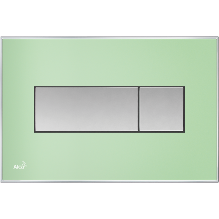 Кнопка управления AlcaPlast M1372, с цветной пластиной (доска - зеленая)