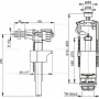 Выпускной комплект AlcaPlast SA2000 со стоп кнопкой, 1/2