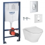 Инсталляция+унитаз: Grohe Rapid SL 38721001+Roca Gap Round Rimless A34H0N8000+ крышка SoftClose