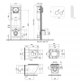 Набор Qtap инсталляция 4 в 1 с панелью смыва Nest (QT0233M370 + QT0211P01V1178MB) + унитаз с сиденьем Robin QT13332141ERMB