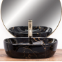 Умывальник (раковина) REA AMELIA BLACK MARBLE SHINY накладной черный