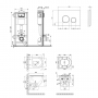 Набор Qtap инсталляция 4 в 1 с панелью смыва Nest (QT0133M425 + QT0111M11V1146MB) + унитаз с сиденьем Robin QT1333046ERMB
