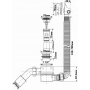 Сифон для ванни McAlpine HCN2600CC-15MM-MB