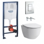 Инсталляция Grohe Rapid SL 38772001 c подвесным унитазом Laufen Pro Rimless H8669570000001