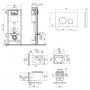 Набор Qtap инсталляция 4 в 1 с панелью смыва Nest (QT0133M425 + QT0111M11111SAT) + унитаз с сиденьем Robin QT13332141ERW
