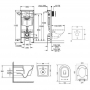 Набор инсталляция 4 в 1 Grohe Rapid SL 38772001 + унитаз с сиденьем Qtap Swan QT16335178W