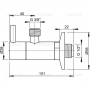 Угловой вентиль AlcaPlast ARV001, с фильтром 1/2