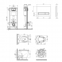 Набор Qtap инсталляция 4 в 1 с панелью смыва Nest (QT0133M425 + QT0111M08381CRM) + унитаз с сиденьем Leo QT11331002ERW