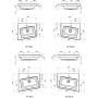 Умывальник Ravak угловой 10° 550 из литого мрамора правый