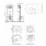 Набор Qtap инсталляция 4 в 1 с панелью смыва Nest (QT0133M425 + QT0111V1107GB) + унитаз с сиденьем Robin QT1333046ERMB