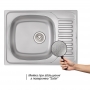 Кухонная мойка Qtap 6550 Satin 0,8 мм (QT6550SAT08)