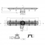 Трап для душа Waterway Stripe2.0 700мм. (WSA700001)