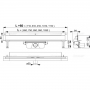 Водосточный желоб AlcaPlast APZ5 AlcaLight AEZ120- 950 с решеткой