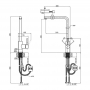Смеситель для кухни с выдвижным изливом Lidz (NKS) 12 32 015FL-13