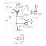 Смеситель Grohe Eurosmart S-Size QuickFix Start с гигиеническим душем (23123003)