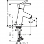 Смеситель hansgrohe Talis S для раковины с низким изливом и сливным гарнитуром, хром 72010000