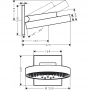 Верхний душ hansgrohe Rainfinity 250 3jet с настенным разъемом 26232000