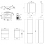 Комплект меблів для ванної Qtap Albatross тумба з раковиною + дзеркальна шафа + пенал QT044AL42955