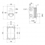 Смеситель термостатический скрытого монтажа для душа Qtap Votice 6443T105NKB на три потребителя