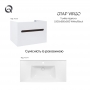 Тумба підвісна Qtap Virgo 1000х580х500 White/Black QT1874TPА1001WB