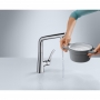 Смеситель hansgrohe Metris Select для кухонной мойки с высоким изливом, под сталь 14883800