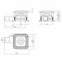 Трап Qtap Virgo BLA6011304 точечный с комбинированным затвором и нержавеющей решеткой