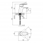 Смеситель для раковины Lidz (CRM) 19 46 001 00