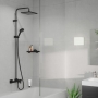 Душевая система Hansgrohe Vernis Shape Showerpipe 240 1jet с термостатом для ванны, Matt Black (26900670)