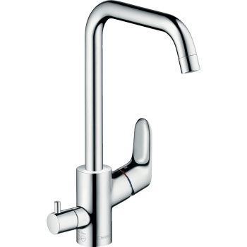 Смеситель hansgrohe Focus E2 для кухонной мойки с запорным вентилем для посудомоечной машины, хром 31823000