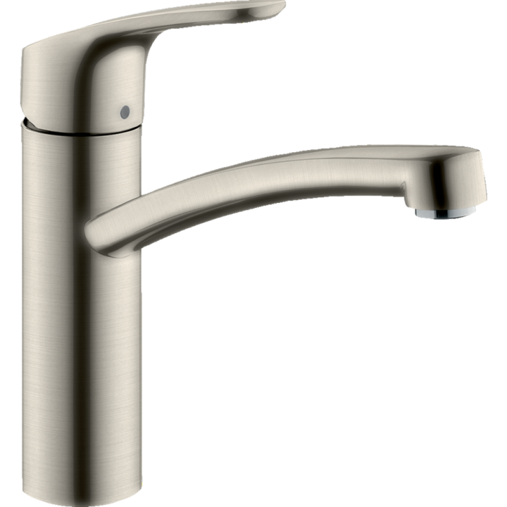 Смеситель hansgrohe Focus для кухонной мойки с поворотным изливом, сталь 31806800