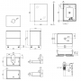 Комплект меблів для ванної Qtap тумба + раковина + дзеркало QT044VI43014