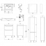 Комплект меблів для ванної Qtap Scorpio тумба з раковиною + дзеркальна шафа + пенал QT044SK42987