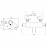 Смеситель для ванны Ravak термостатический Termo TE 022.00/150 настенный