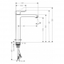 Смеситель hansgrohe Metris для раковины в форме таза без сливного набора, хром 31184000