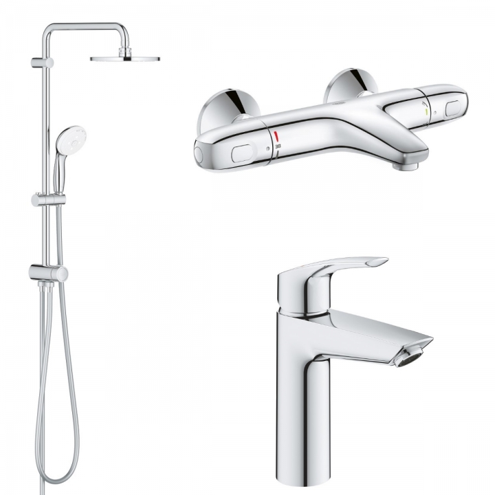 Набор смесителей Grohe Eurosmart New UA34102TS0 (23324003+34155003+27389002)