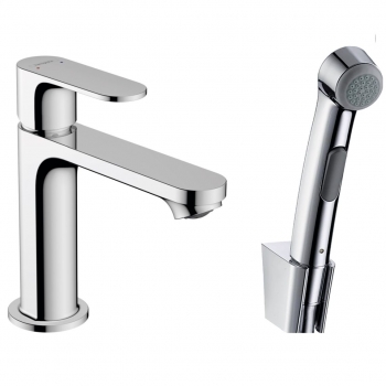 Змішувач для умивальника з гігієнічною лійкою Hansgrohe Rebris S 110 Chrome (72215000)