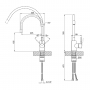 Змішувач для кухні Lidz Aria 015F3 з гнучким виливом (k35) LDARI015F3NKS43363 Nickel